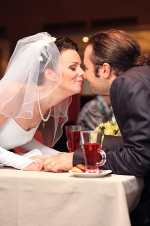 The bride and the groom の写真素材