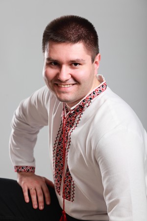 Ukrainian man in traditional clothing.の写真素材