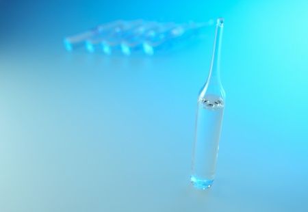 Ampoule with transparent solution,shallow DOF.の写真素材