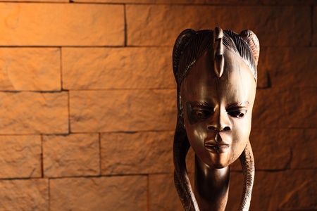  Traditional wooden sculpture from Africa. Nigeria.の写真素材