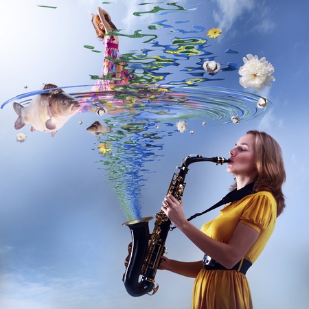 Summertime and the living is easy...(Louis Armstrong )の写真素材