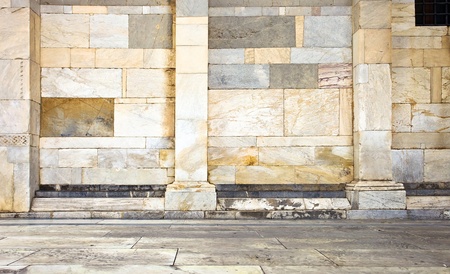 The old stone wall . Pisa, Tuscany,  Italy .の写真素材