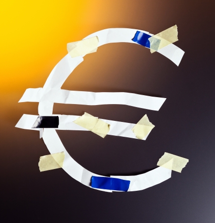 Eurozone crisis, the conceptual image の写真素材