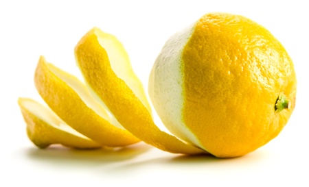 Fresh lemon  isolated on a white backgroundの写真素材
