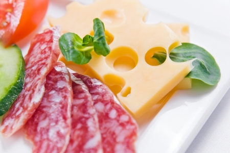 snack , macro shot , focus on a cheeseの写真素材