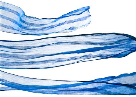 blue scarf isolated on a white backgroundの写真素材