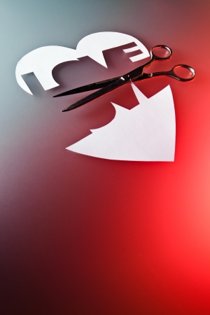 The broken heart , a symbol of unfortunate loveの写真素材
