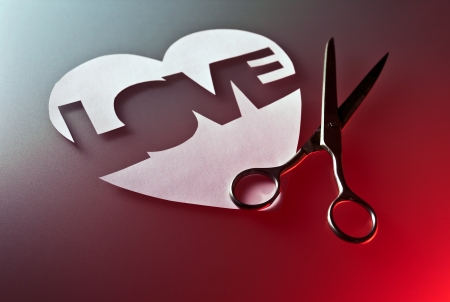 The broken heart , a symbol of unfortunate loveの写真素材