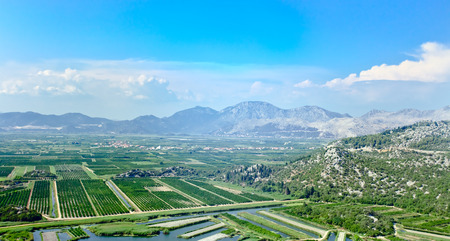 Fertile valley in mountains of Montenegro , Europe