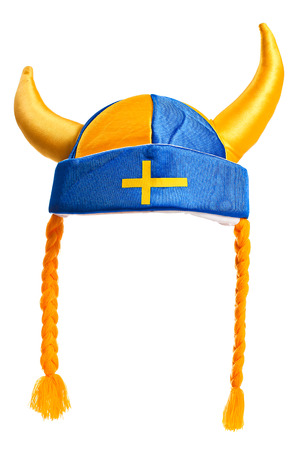 swedish hat , isolated on a white backgroundの写真素材