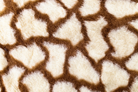 closeup of new  beige woolen blanketの写真素材