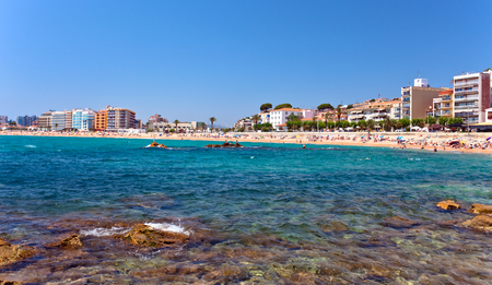 Mediterranean coast of Spain, Costa Brava , Blanesの写真素材