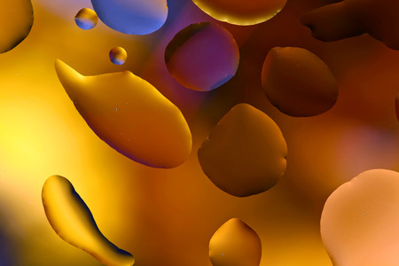 Close-up of water drops on glass surface as backgroundの写真素材