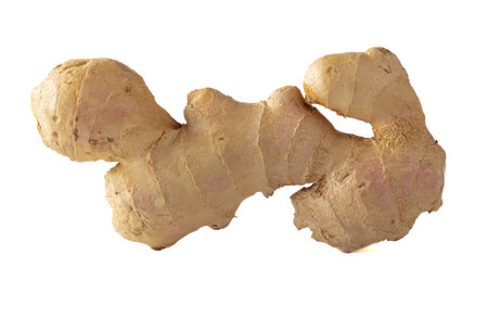 Studio shot of fresh ginger isolated on a white background.の写真素材