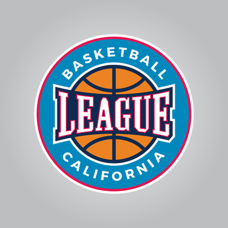 Basketball league logo modern sport emblem.のイラスト素材