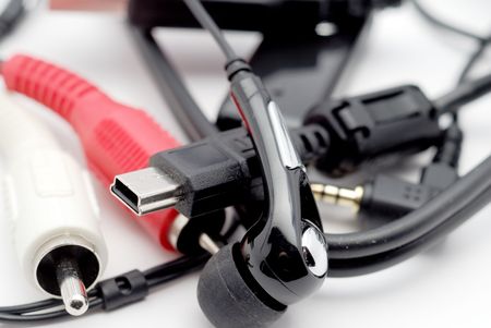 The divers plugs on a white backgroundの写真素材