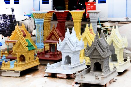 Workshop for the Production of the Ancestral Spirit House, Phnom Penh, Cambodiaの写真素材