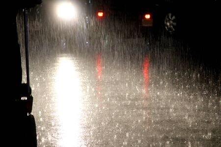 Rainy season 2, tropical rain at night