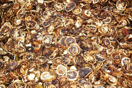 1 Slices of dried Bergamot Citrus bergamiaの写真素材