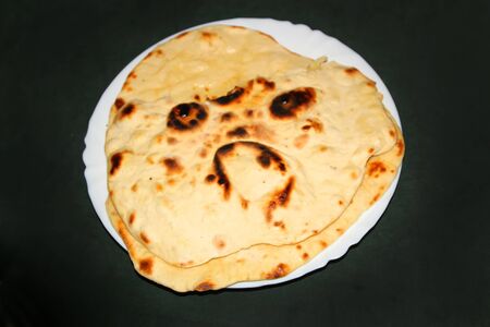 Serious face fried pancake