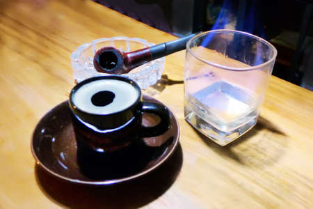 Brown mug of hot coffee 4の写真素材
