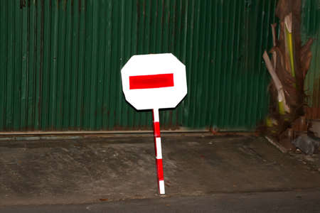 Non-standard road sign No entryの写真素材