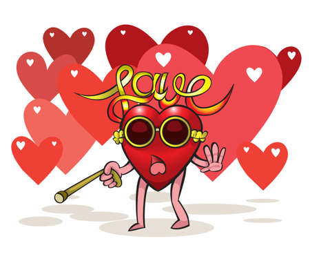 Blind love in search of the half. Vector illustration.のイラスト素材