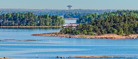 Helsinki archipelago at sunny summer day.の写真素材