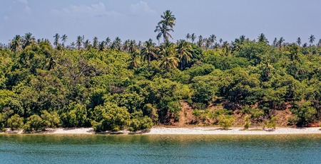 The shores of the Indian Ocean in Dar es Salaam, Tanzania, Africaの写真素材