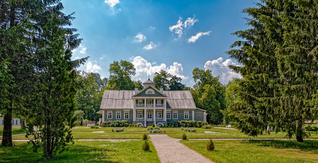 Family estate ancestors Alexander Pushkin's Hannibal, Pushkinskiye Gory, Pskov region, Russiaのeditorial素材