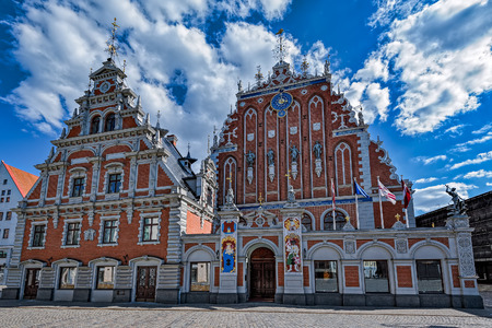 House of the Brotherhood of Black Heads in Riga, Latvia.のeditorial素材