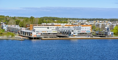 Apartments, part of Gashaga Pier, one of the most exclusive family housing projects in Sweden designed in 2001 by Sandell Sandberg Architects.のeditorial素材