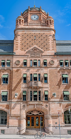 Central tower of former Central Post Office Building (1903) by architect Ferdinand Boberg in Art Nouveau style, the building was the headquarters of Posten until 2003のeditorial素材