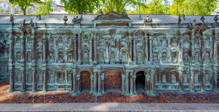 ST.PETERSBURG, RUSSIA - June 07, 2017: Miniature copy of Winter Palace in the Museum layout "Mini city"- there are all the main landmarks of St.Petersburg in scale 1:30.のeditorial素材