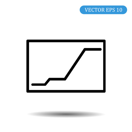 Graph icon. Vector illustrationのイラスト素材