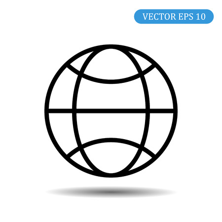 Linear icon of the world.Vector illustrationのイラスト素材