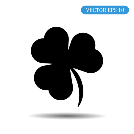 black shamrock icon.vector illustrationのイラスト素材