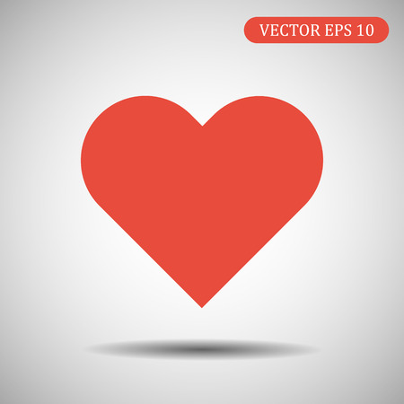Heart icon red color. Vector illustrationのイラスト素材