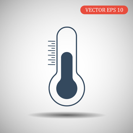 Thermometer icon.Vector illustration in flat styleのイラスト素材