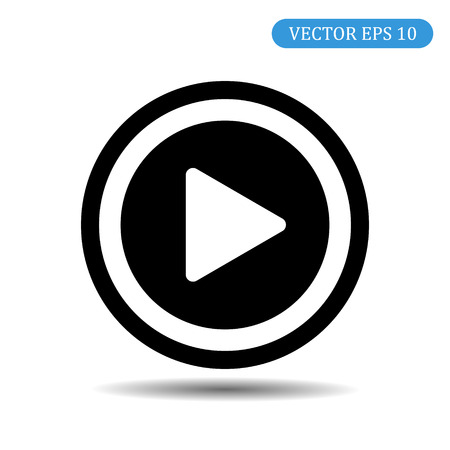 Play button icon. Vector illustration.のイラスト素材