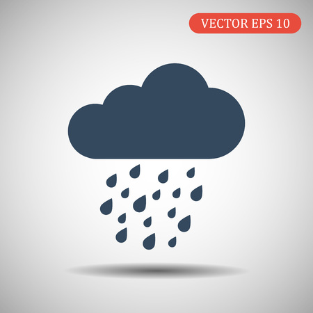 Cloud with rain icon. Vector illustrationのイラスト素材