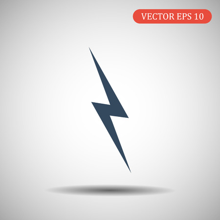 Thunder icon.Vector illustration in flat styleのイラスト素材