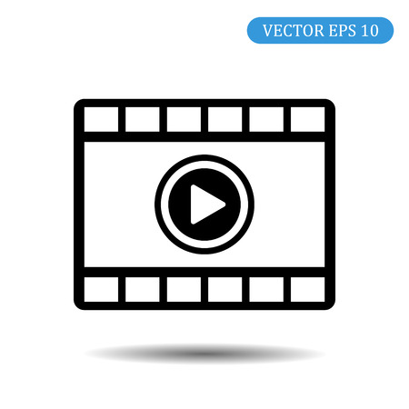 Video player icon. Vector illustrationのイラスト素材