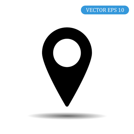 Map pointer icon. GPS location symbol. Flat design style. Vector illustration EPS 10のイラスト素材