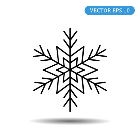 snowflake icon black color.Vector illustration.eps 10.のイラスト素材