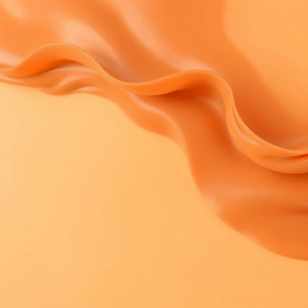 Abstract background of orange silk or satin. 3d render illustrationの素材
