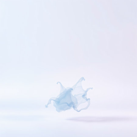 Splash of blue liquid on a white background. 3d renderingの素材