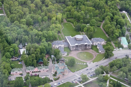 MuseumEstate Sheremetiev Ostankino Moscow. The view from the height of 337 metersのeditorial素材