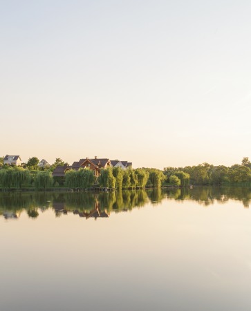 Sweet suburban sunsetの写真素材