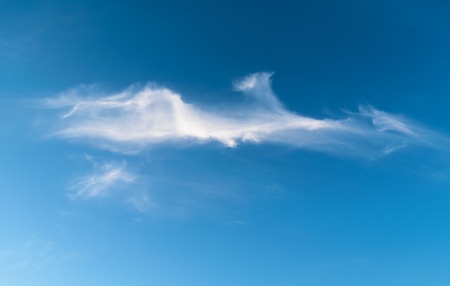 Cirrus cloud in blue skyの写真素材
